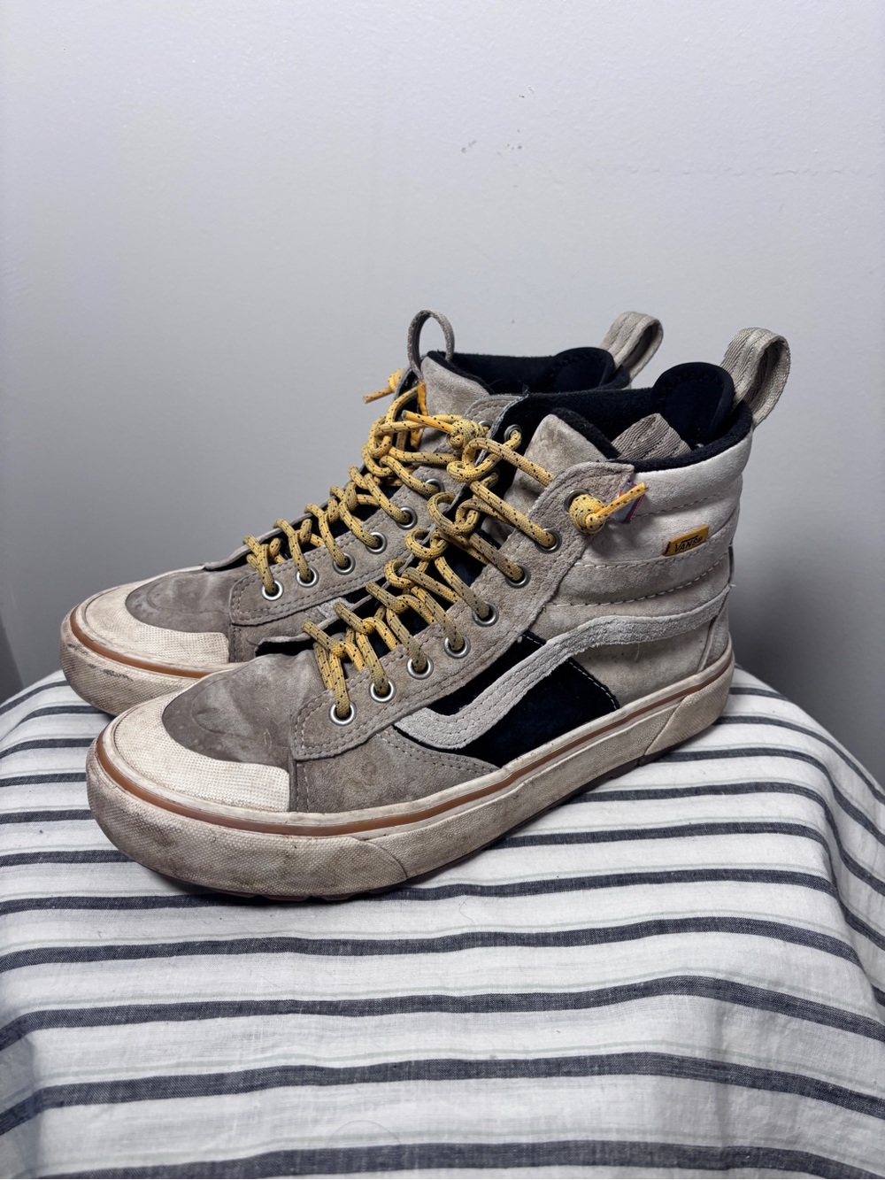 Vans Unisex SK8-Hi Sneakers Suede Mens 8 Womens 9.5 Style 500714 Khaki Gum
